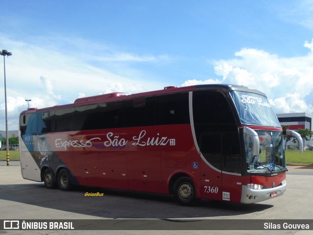 Expresso São Luiz 7360 na cidade de Goiânia, Goiás, Brasil, por Silas Gouvea. ID da foto: 6205704.