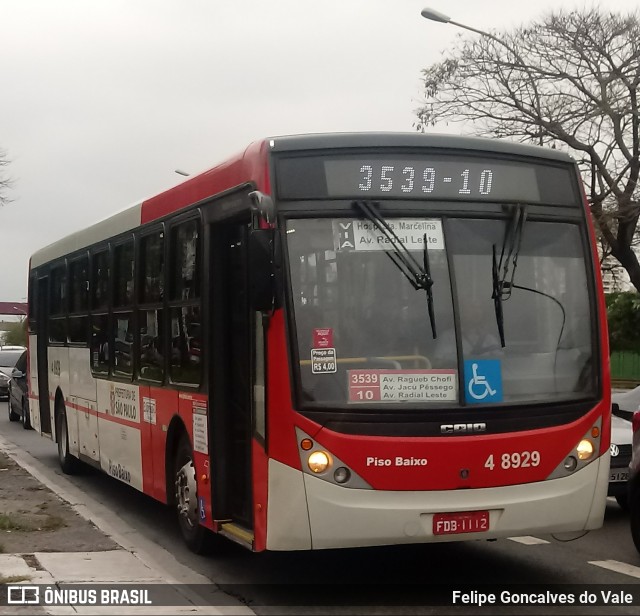 Express Transportes Urbanos Ltda 4 8929 na cidade de São Paulo, São Paulo, Brasil, por Felipe Goncalves do Vale. Número da foto: #6207264.