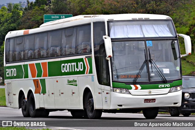 Empresa Gontijo de Transportes 21170 na cidade de Atibaia, São Paulo, Brasil, por Bruno Aparecido Machado. ID da foto: 6206881.