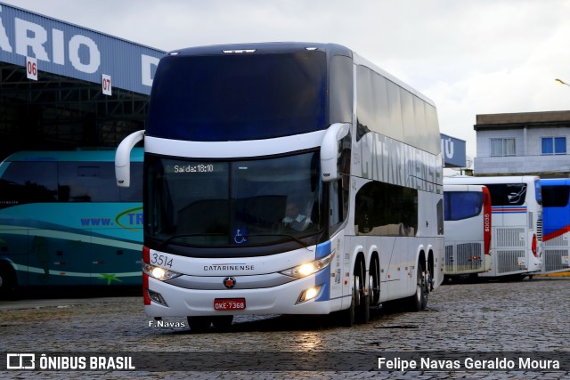 Auto Viação Catarinense 3514 na cidade de Balneário Camboriú, Santa Catarina, Brasil, por Felipe Navas Geraldo Moura . Número da foto: #6207097.