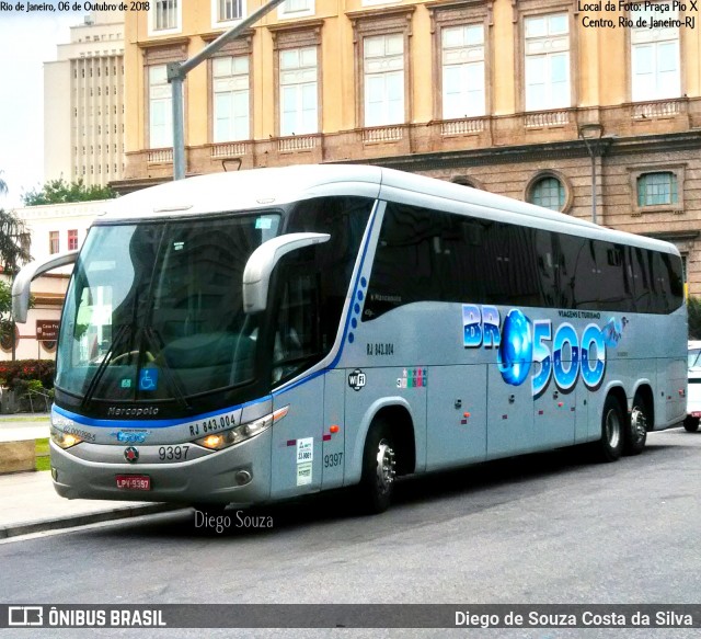 BR-500 Viagens e Turismo 9397 na cidade de Rio de Janeiro, Rio de Janeiro, Brasil, por Diego de Souza Costa da Silva. Número da foto: #6207980.