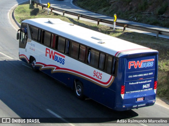 FWBuss 9425 na cidade de Belo Horizonte, Minas Gerais, Brasil, por Adão Raimundo Marcelino. ID da foto: 6209392.