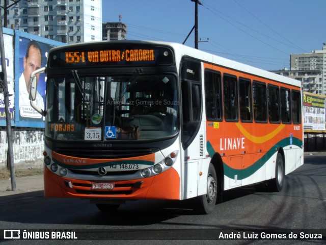Linave Transportes RJ 146.073 na cidade de Nova Iguaçu, Rio de Janeiro, Brasil, por André Luiz Gomes de Souza. Número da foto: #6208814.