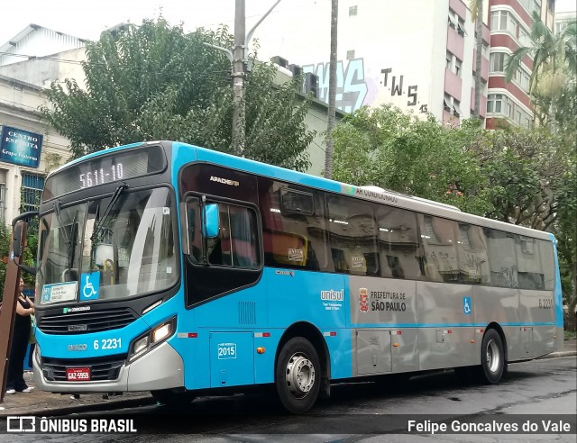 TUPI - Transportes Urbanos Piratininga 6 2231 na cidade de São Paulo, São Paulo, Brasil, por Felipe Goncalves do Vale. ID da foto: 6208205.