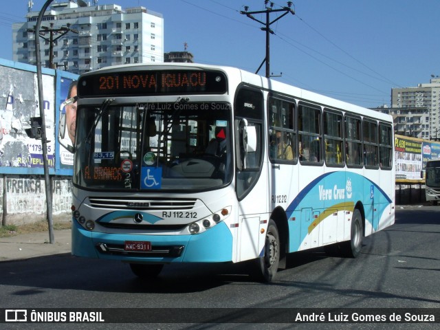 Auto Viação Vera Cruz - Belford Roxo RJ 112.212 na cidade de Nova Iguaçu, Rio de Janeiro, Brasil, por André Luiz Gomes de Souza. Número da foto: #6210850.