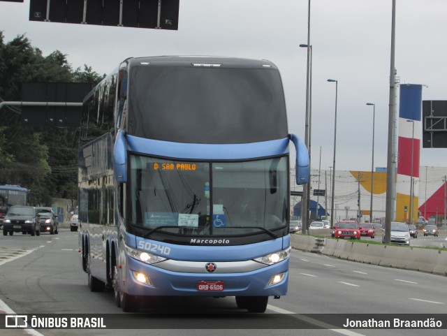 Viação Águia Branca 50240 na cidade de São Paulo, São Paulo, Brasil, por Jonathan Braandão. Número da foto: #6210007.