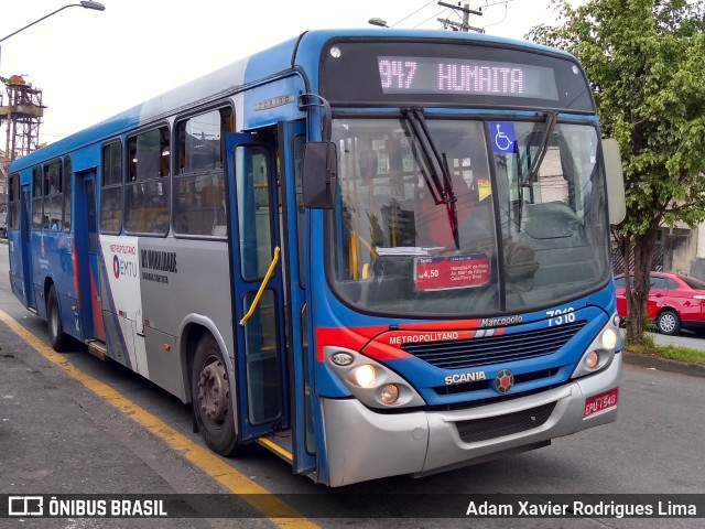 BR Mobilidade Baixada Santista 7318 na cidade de Santos, São Paulo, Brasil, por Adam Xavier Rodrigues Lima. Número da foto: #6256565.