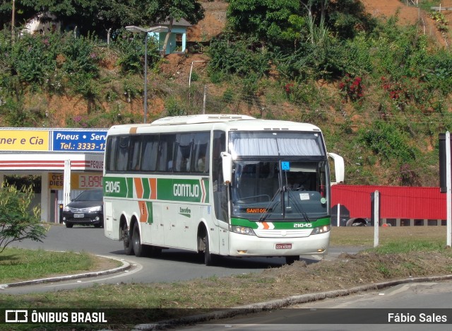 Empresa Gontijo de Transportes 21045 na cidade de Manhuaçu, Minas Gerais, Brasil, por Fábio Sales. ID da foto: 6275897.