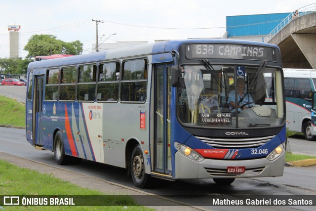 Auto Viação Ouro Verde 32.046 na cidade de Campinas, São Paulo, Brasil, por Matheus Gabriel dos Santos. ID da foto: 6275626.