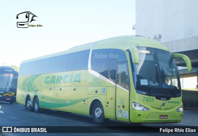 Viação Garcia 7809 na cidade de Campinas, São Paulo, Brasil, por Felipe Rhis Elias. ID da foto: 6280605.