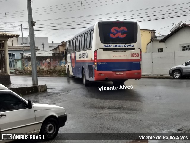 Viação São Cristóvão 1850 na cidade de Santo Antônio do Monte, Minas Gerais, Brasil, por Vicente de Paulo Alves. ID da foto: 6280443.