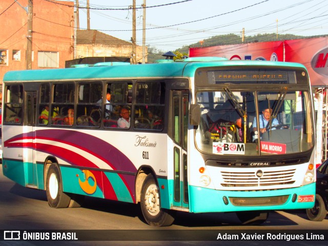 Viação Talismã 611 na cidade de Rio Grande da Serra, São Paulo, Brasil, por Adam Xavier Rodrigues Lima. ID da foto: 6281956.