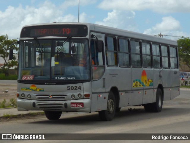 Viação Cidade de Maceió 5024 na cidade de Maceió, Alagoas, Brasil, por Rodrigo Fonseca. ID da foto: 6282022.