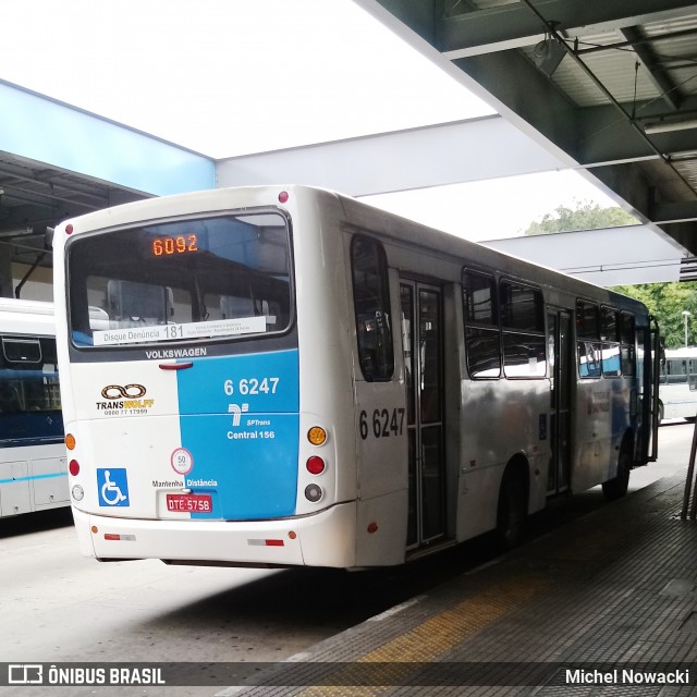 Transwolff Transportes e Turismo 6 6247 na cidade de São Paulo, São Paulo, Brasil, por Michel Nowacki. Número da foto: #6284149.