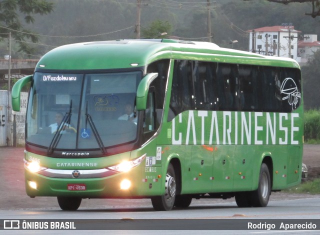 Auto Viação Catarinense 3405 na cidade de Conselheiro Lafaiete, Minas Gerais, Brasil, por Rodrigo  Aparecido. ID da foto: 6283918.