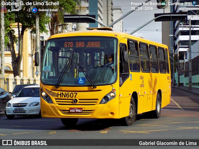 Auto Viação Redentor HN607 na cidade de Curitiba, Paraná, Brasil, por Gabriel Giacomin de Lima. ID da foto: 6285074.