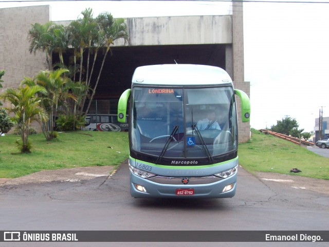 Viação Garcia 16803 na cidade de Apucarana, Paraná, Brasil, por Emanoel Diego.. ID da foto: 6284872.