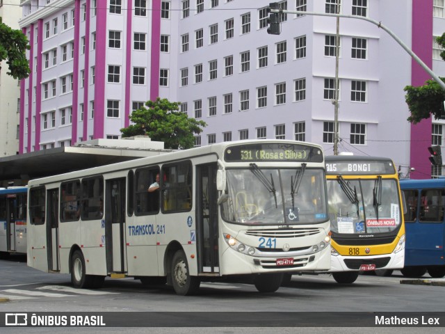 Transcol - Transportes Coletivos Ltda. 241 na cidade de Recife, Pernambuco, Brasil, por Matheus Lex. ID da foto: 6285424.