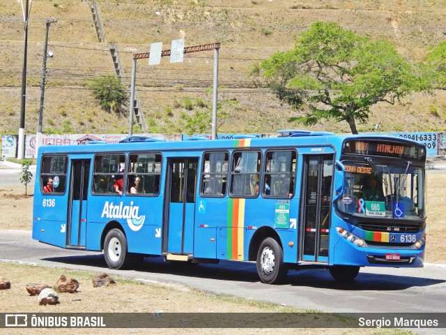 Viação Atalaia Transportes 6136 na cidade de Aracaju, Sergipe, Brasil, por Sergio Marques . ID da foto: 6287106.