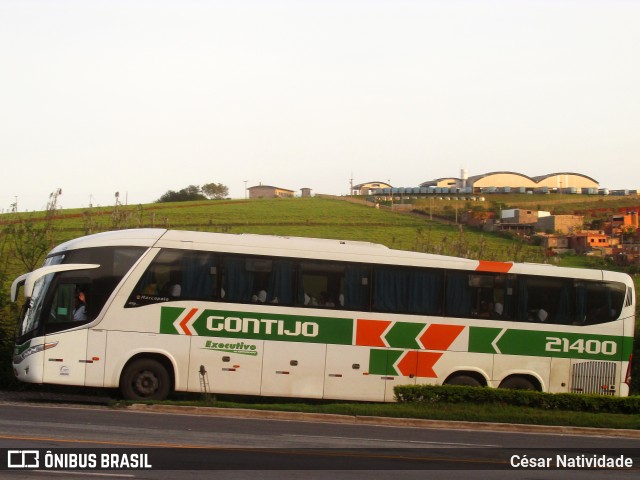 Empresa Gontijo de Transportes 21400 na cidade de João Monlevade, Minas Gerais, Brasil, por César Natividade. ID da foto: 6287743.