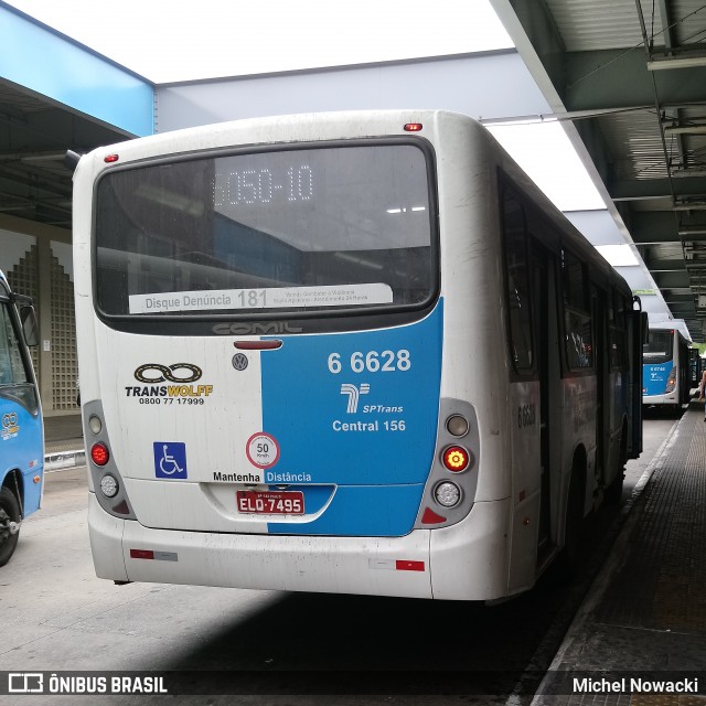 Transwolff Transportes e Turismo 6 6628 na cidade de São Paulo, São Paulo, Brasil, por Michel Nowacki. Número da foto: #6288519.