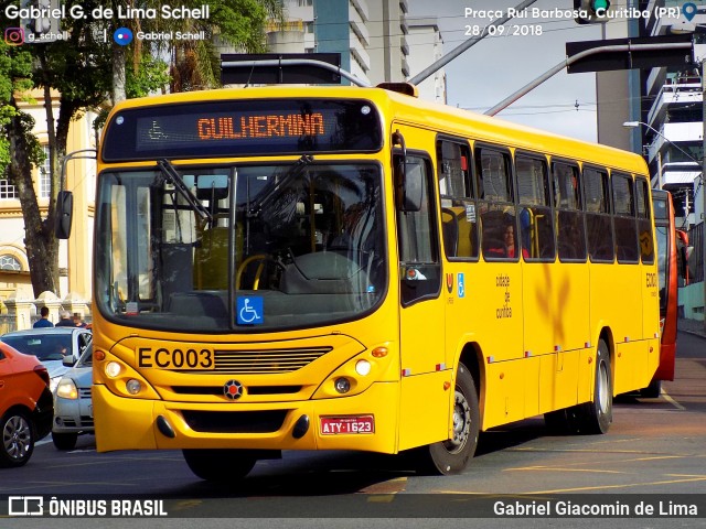 Auto Viação São José dos Pinhais EC003 na cidade de Curitiba, Paraná, Brasil, por Gabriel Giacomin de Lima. Número da foto: #6287160.