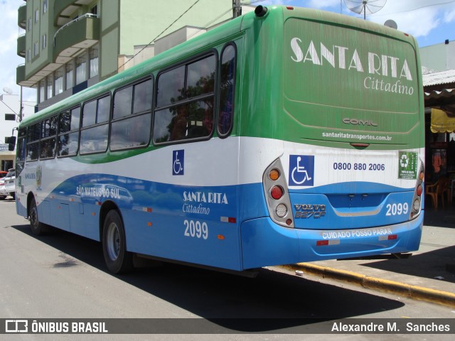 Santa Rita Transportes 2099 na cidade de São Mateus do Sul, Paraná, Brasil, por Alexandre M.  Sanches. ID da foto: 6289871.