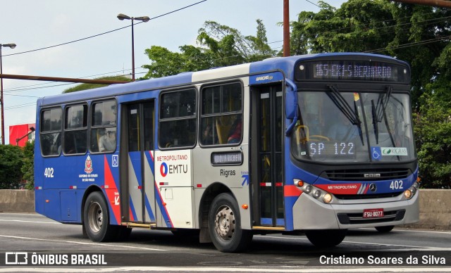 Rigras Transporte Coletivo e Turismo 402 na cidade de São Bernardo do Campo, São Paulo, Brasil, por Cristiano Soares da Silva. Número da foto: #6290130.