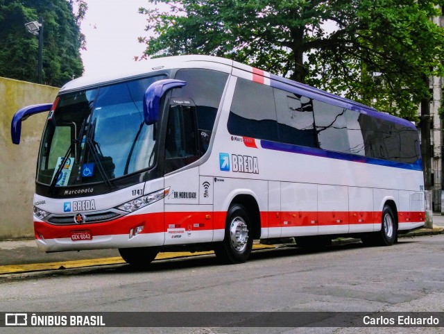 Breda Transportes e Serviços 1747 na cidade de Santos, São Paulo, Brasil, por Carlos Eduardo. ID da foto: 6289606.