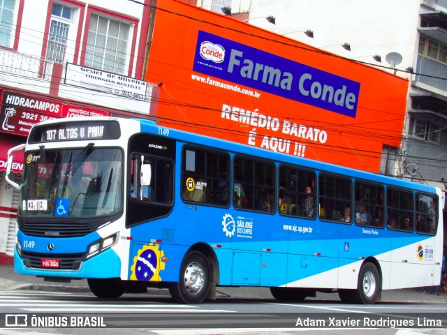 Viação Saens Peña São José dos Campos 1149 na cidade de São José dos Campos, São Paulo, Brasil, por Adam Xavier Rodrigues Lima. Número da foto: #6289793.
