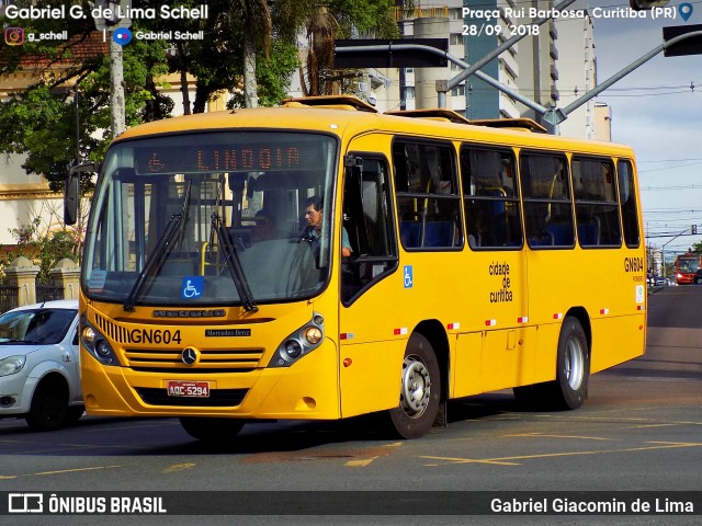 Viação Cidade Sorriso GN604 na cidade de Curitiba, Paraná, Brasil, por Gabriel Giacomin de Lima. ID da foto: 6292616.