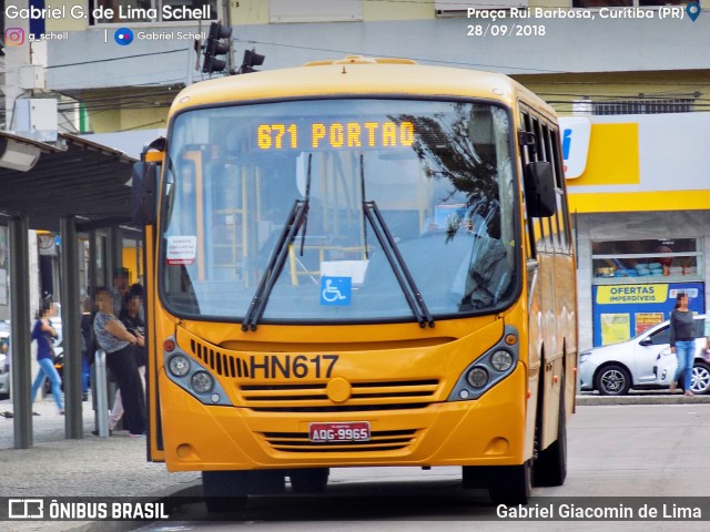 Auto Viação Redentor HN617 na cidade de Curitiba, Paraná, Brasil, por Gabriel Giacomin de Lima. ID da foto: 6292636.