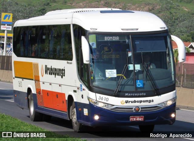 Auto Viação Urubupungá 3610 na cidade de Aparecida, São Paulo, Brasil, por Rodrigo  Aparecido. ID da foto: 6292884.