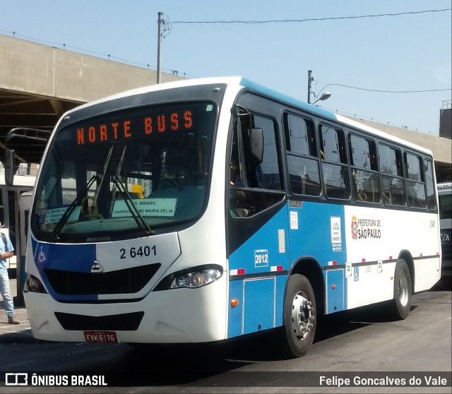 Transcooper > Norte Buss 2 6401 na cidade de São Paulo, São Paulo, Brasil, por Felipe Goncalves do Vale. ID da foto: 6290724.