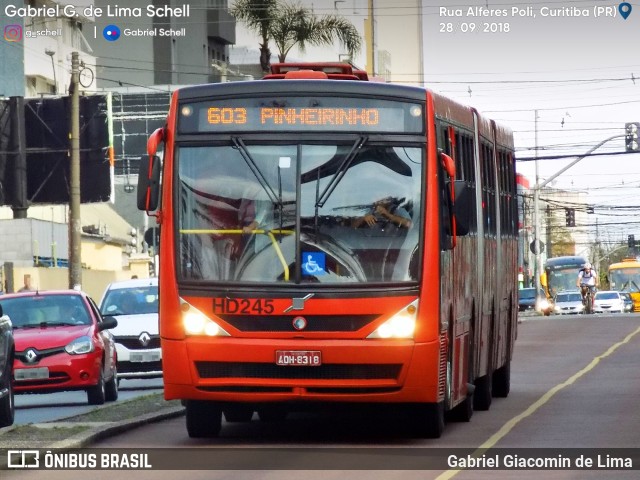 Auto Viação Redentor HD245 na cidade de Curitiba, Paraná, Brasil, por Gabriel Giacomin de Lima. Número da foto: #6292630.