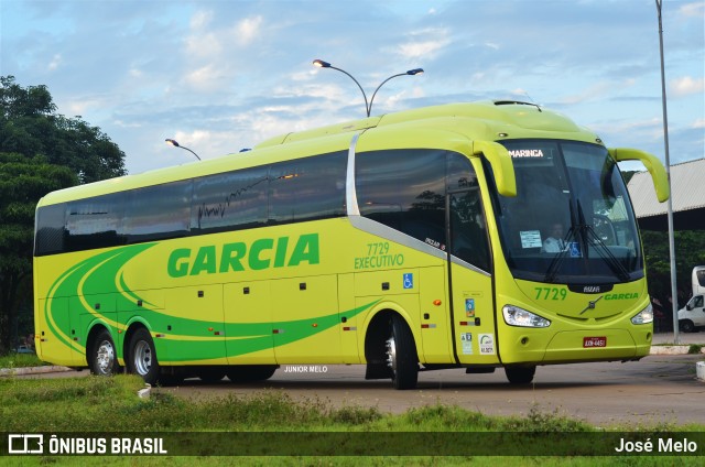 Viação Garcia 7729 na cidade de Maringá, Paraná, Brasil, por José Melo. ID da foto: 6291927.