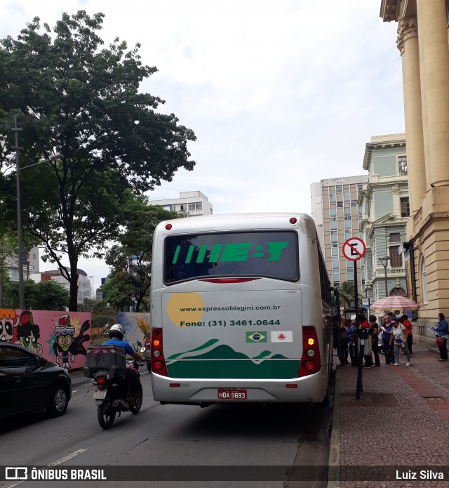 EBT - Expresso Biagini Transportes 9693 na cidade de Belo Horizonte, Minas Gerais, Brasil, por Luiz Silva. ID da foto: 6294182.