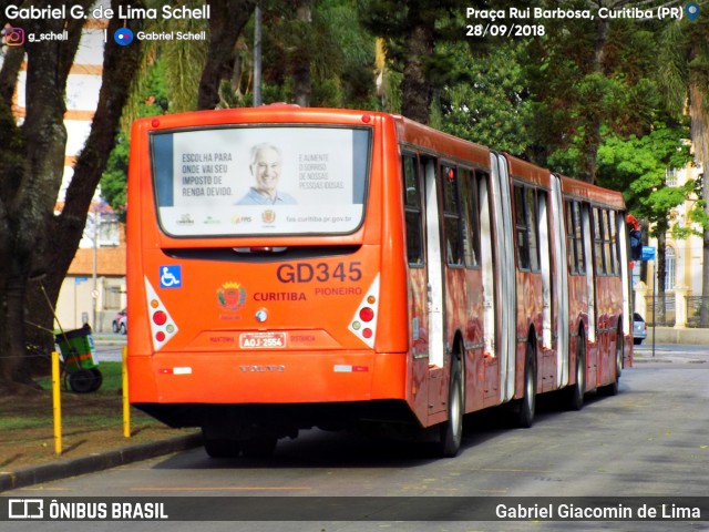 Viação Cidade Sorriso GD345 na cidade de Curitiba, Paraná, Brasil, por Gabriel Giacomin de Lima. ID da foto: 6293809.