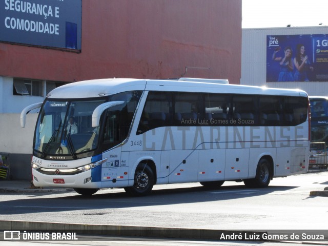 Auto Viação Catarinense 3448 na cidade de Rio de Janeiro, Rio de Janeiro, Brasil, por André Luiz Gomes de Souza. ID da foto: 6260079.