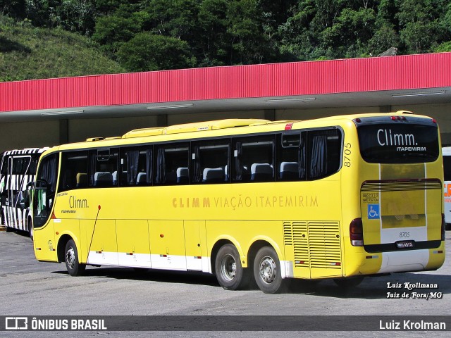 Viação Itapemirim 8705 na cidade de Juiz de Fora, Minas Gerais, Brasil, por Luiz Krolman. Número da foto: #6258411.