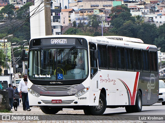 Paraibuna Transportes 16002 na cidade de Juiz de Fora, Minas Gerais, Brasil, por Luiz Krolman. Número da foto: #6258430.