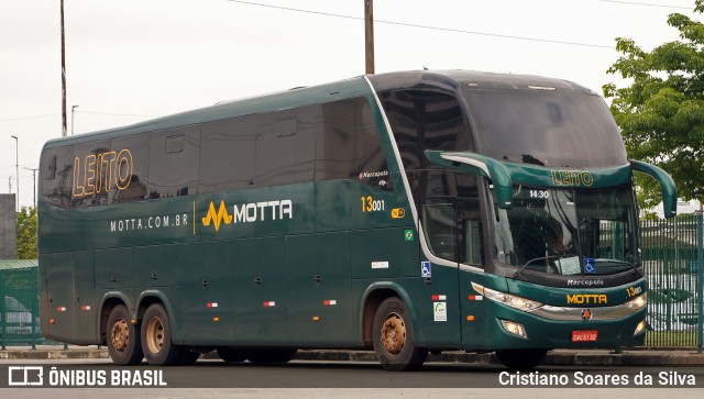 Viação Motta 13001 na cidade de São Paulo, São Paulo, Brasil, por Cristiano Soares da Silva. ID da foto: 6260241.