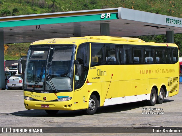 Viação Itapemirim 8705 na cidade de Juiz de Fora, Minas Gerais, Brasil, por Luiz Krolman. Número da foto: #6258417.