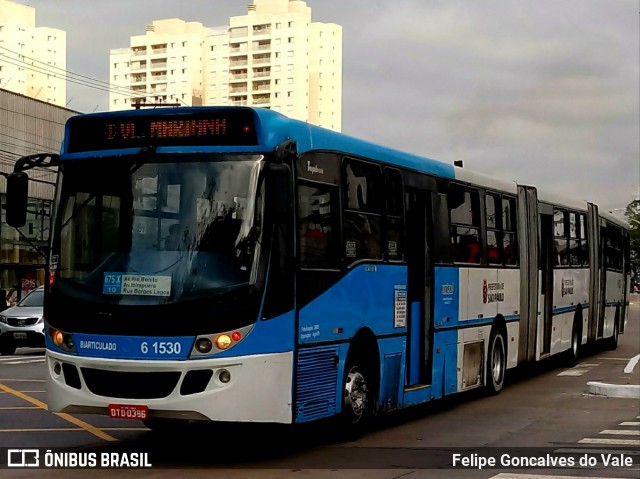 Viação Cidade Dutra 6 1530 na cidade de São Paulo, São Paulo, Brasil, por Felipe Goncalves do Vale. ID da foto: 6260243.