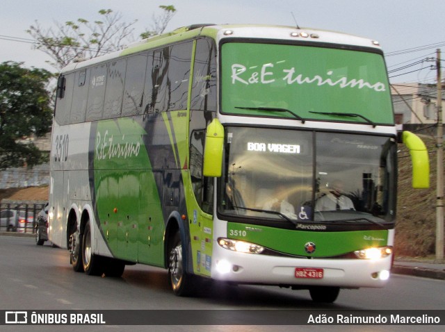 R&E Turismo 3510 na cidade de Belo Horizonte, Minas Gerais, Brasil, por Adão Raimundo Marcelino. ID da foto: 6260691.