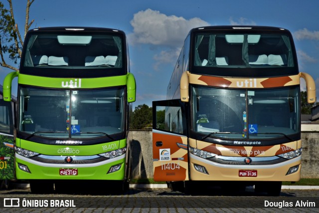 UTIL - União Transporte Interestadual de Luxo 18401 na cidade de Juiz de Fora, Minas Gerais, Brasil, por Douglas Alvim. Número da foto: #6260327.