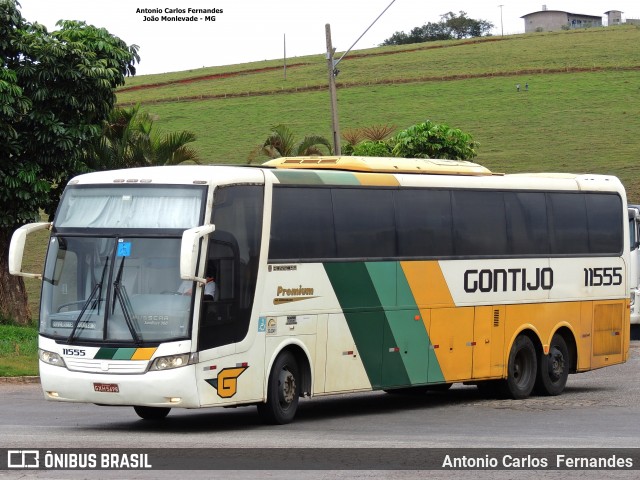 Empresa Gontijo de Transportes 11555 na cidade de João Monlevade, Minas Gerais, Brasil, por Antonio Carlos Fernandes. ID da foto: 6295863.