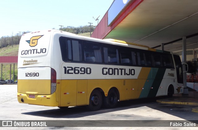 Empresa Gontijo de Transportes 12690 na cidade de João Monlevade, Minas Gerais, Brasil, por Fábio Sales. ID da foto: 6296244.