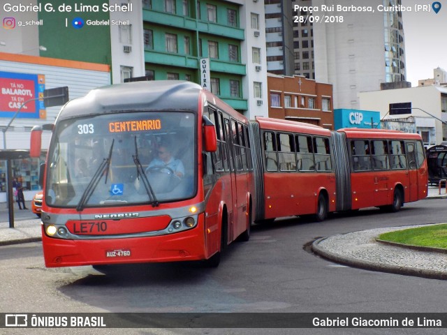 Araucária Transportes Coletivos LE710 na cidade de Curitiba, Paraná, Brasil, por Gabriel Giacomin de Lima. ID da foto: 6298545.