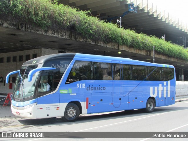 UTIL - União Transporte Interestadual de Luxo 9118 na cidade de Belo Horizonte, Minas Gerais, Brasil, por Pablo Henrique. ID da foto: 6298944.